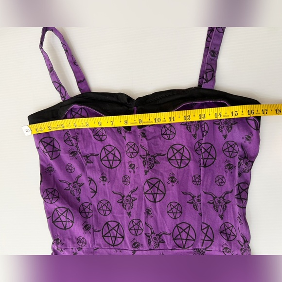 Switchblade Stiletto Pentagram Purple Wiggle Dress - - Picture 10 of 12